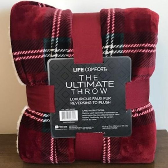 Life Comfort Bedding Life Comfort Ultimate Throw Luxurious Faux Fur